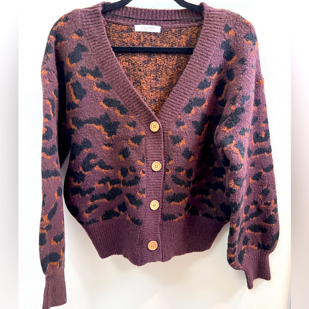 *NEVER WORN* 12th Tribe Wild Card Cheetah Cardigan